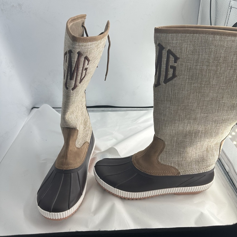 Marley Lilly Women's Brown Winter Duck Boots  Size 10 New